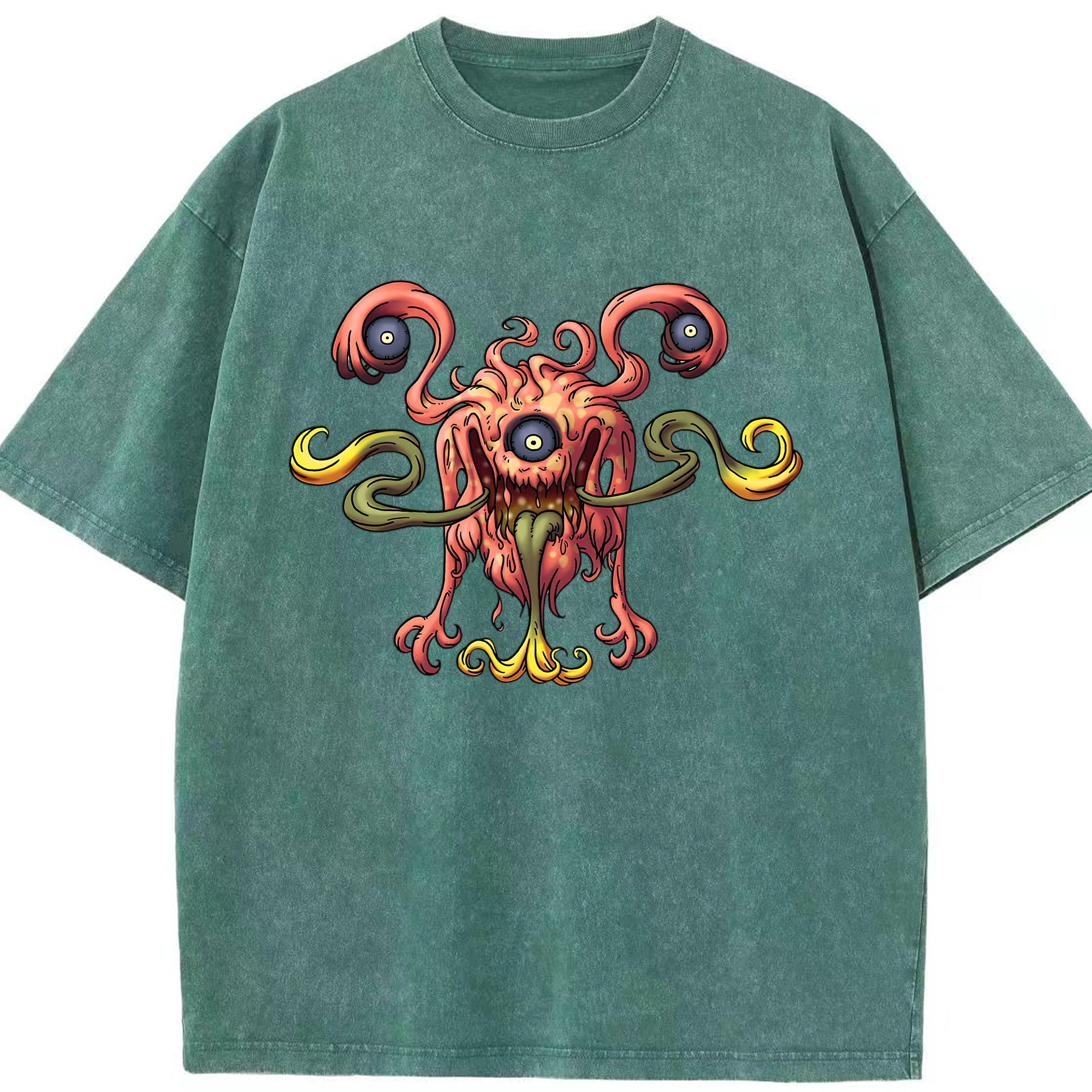 （画像用） ドラゴンクエスト Doragon Kuesuto Dragon Quest 綿100% ヴィンテージ風 半袖Tシャツ（フロントプリント）